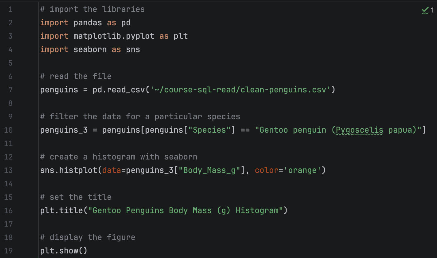 Python Code for Creating Histogram Python Code for Creating Histogram